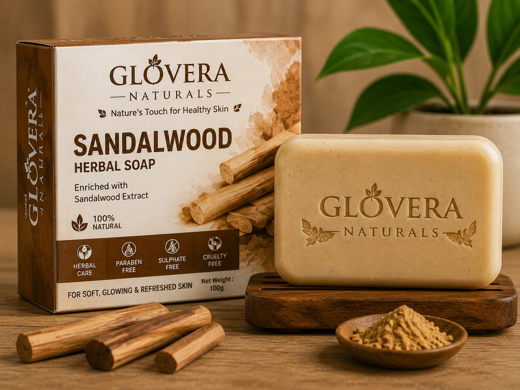 Glovera Naturals Sandalwood Herbal Soap - 100g