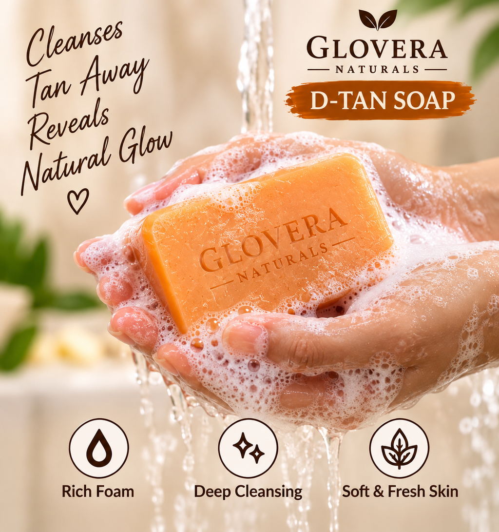 Glovera Naturals D-Tan Soap – Natural Cleansing & Tan Care | 100g