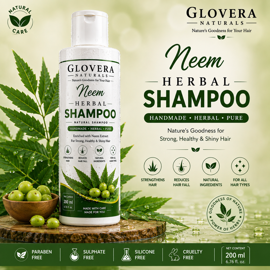 Glovera Naturals Neem Organic Shampoo | Neem Extract | 200 ml