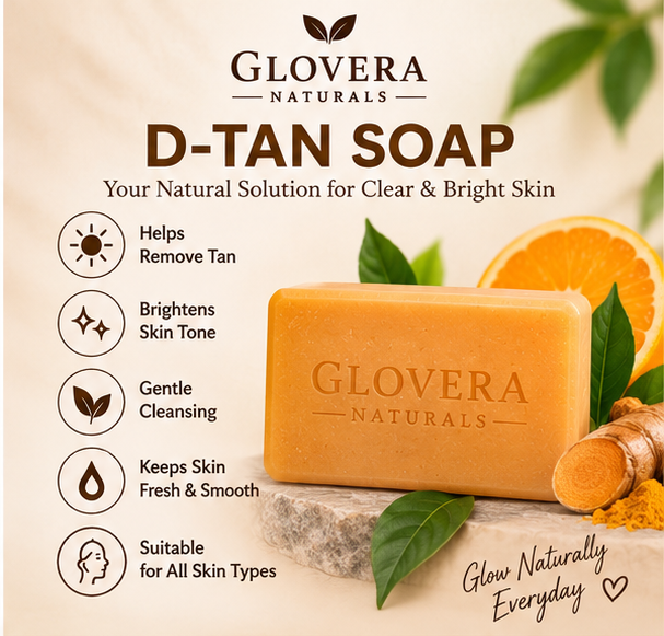 Glovera Naturals D-Tan Soap – Natural Cleansing & Tan Care | 100g